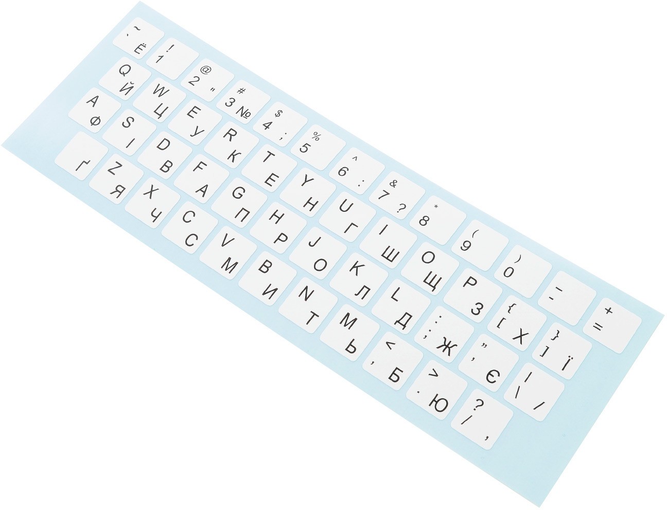 Accura naklejki na klawiaturę alfabet ukraiński kolor biały