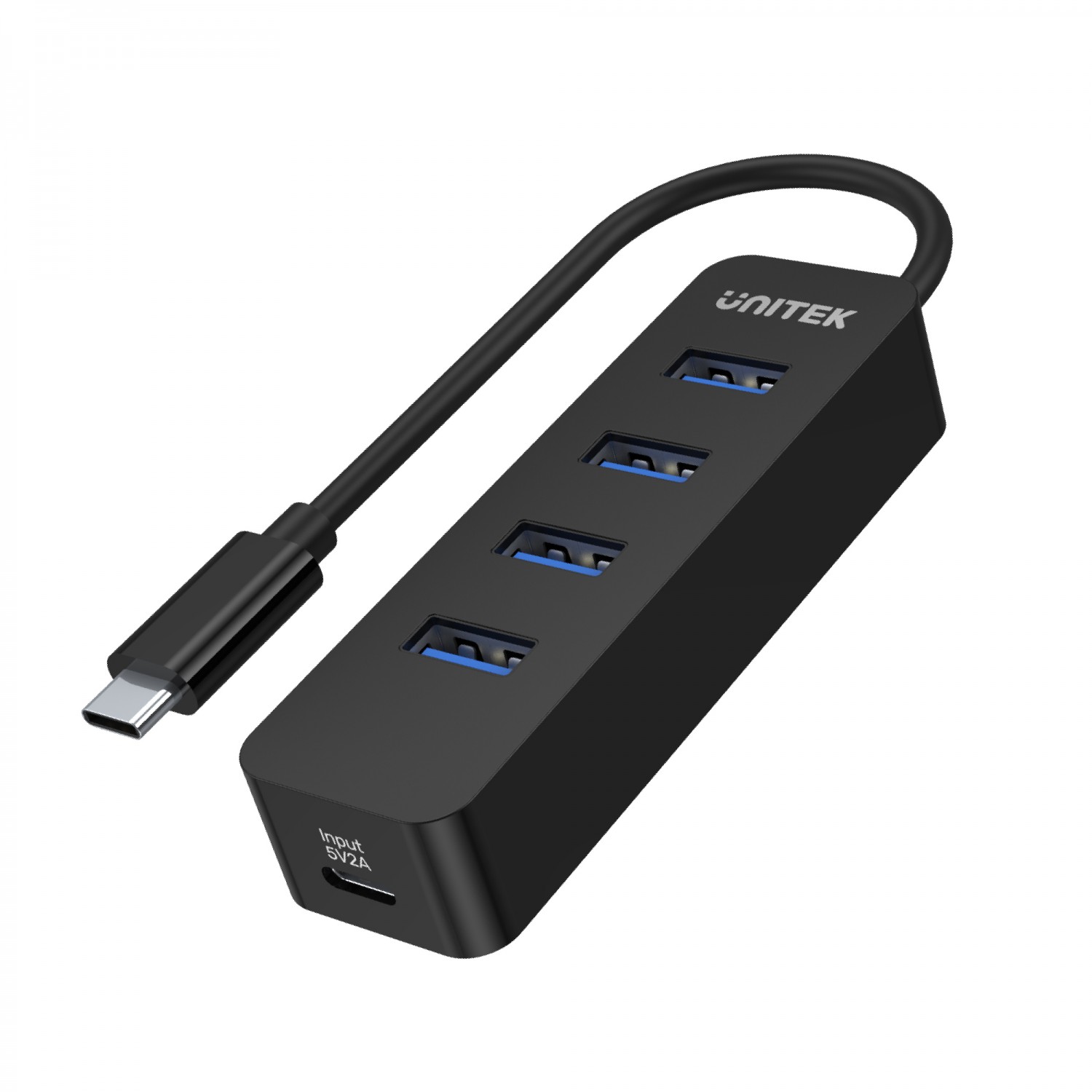 Unitek Hub USB-C, 4 porty USB 3.0, aktywny, 10 W