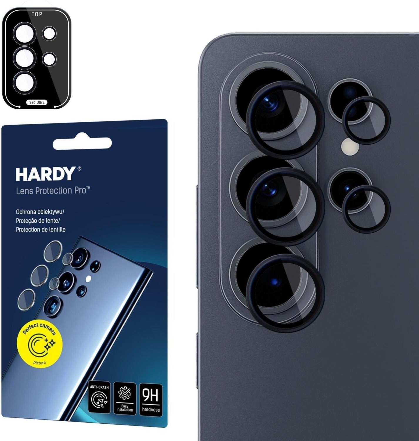 3mk Hardy Lens Protection Pro Black do Samsung Galaxy S26+