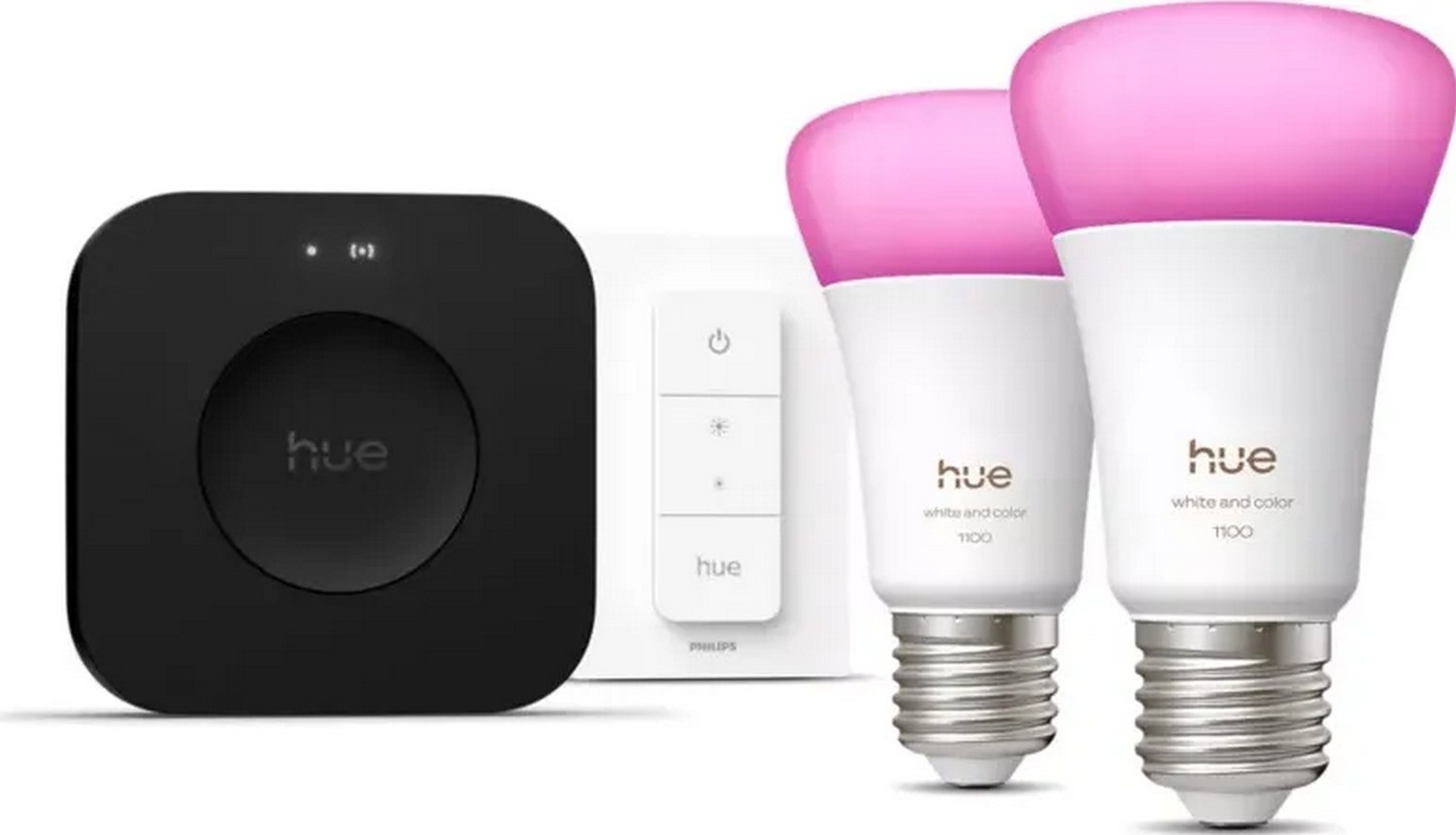 Philips Hue Bridge Pro + 2 x E27 + regulator przyciemniania