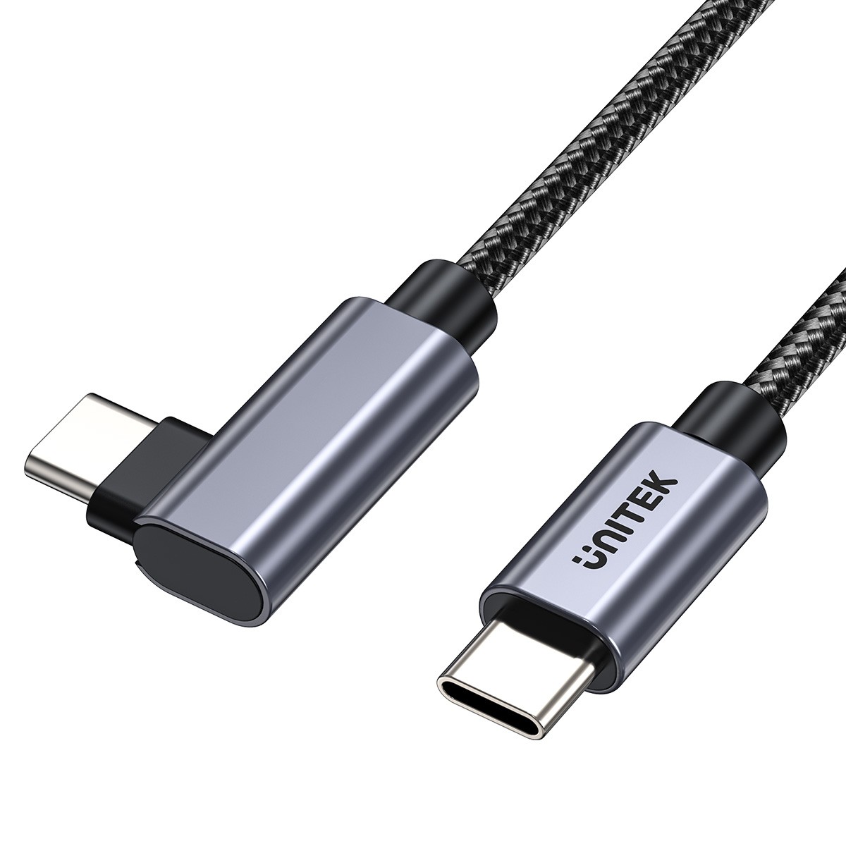 Фото - Кабель Unitek Kabel USB-C kątowy 90° PD100W 0,5m KA-USB-UNI-128 