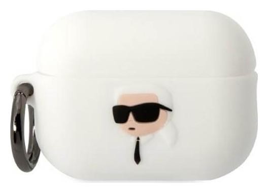 Фото - Чохол для навушників Karl Lagerfeld Silicone NFT Karl Head 3D - Etui AirPods Pro 2  TOR (biały)