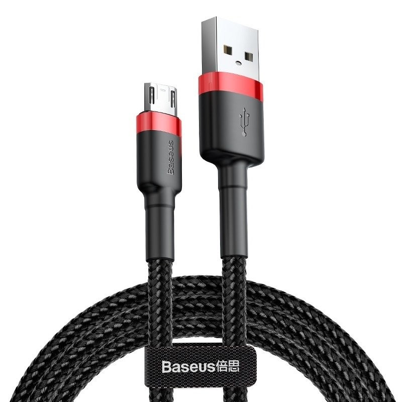 Zdjęcia - Kabel BASEUS Cafule USB do microUSB 1.5A 2m  KA-USB-BSUS-198 (czerwono-czarny)