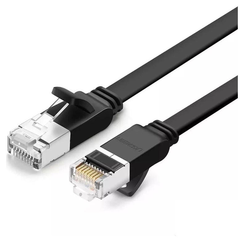 Zdjęcia - Kabel Ugreen NW101 z metalowymi wtyczkami, Ethernet RJ45, Cat.6, UTP, 0.5m czarn 