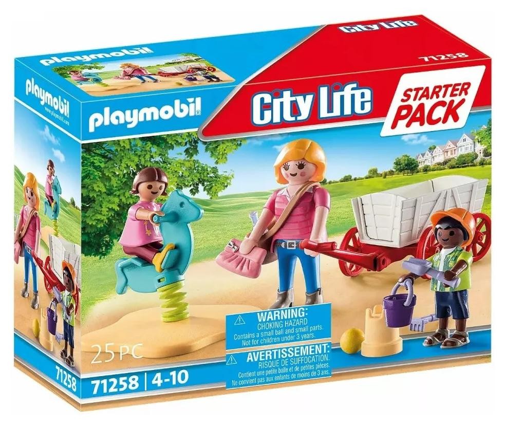 Zdjęcia - Klocki Playmobil City Life 71258 Starter Pack Opiekunka z wózkiem DZI-ZKLO-PML-04 