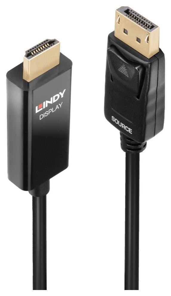 Фото - Кабель Lindy DisplayPort - HDMI HDR 2m Czarny KA-AV-LNDY-0007 