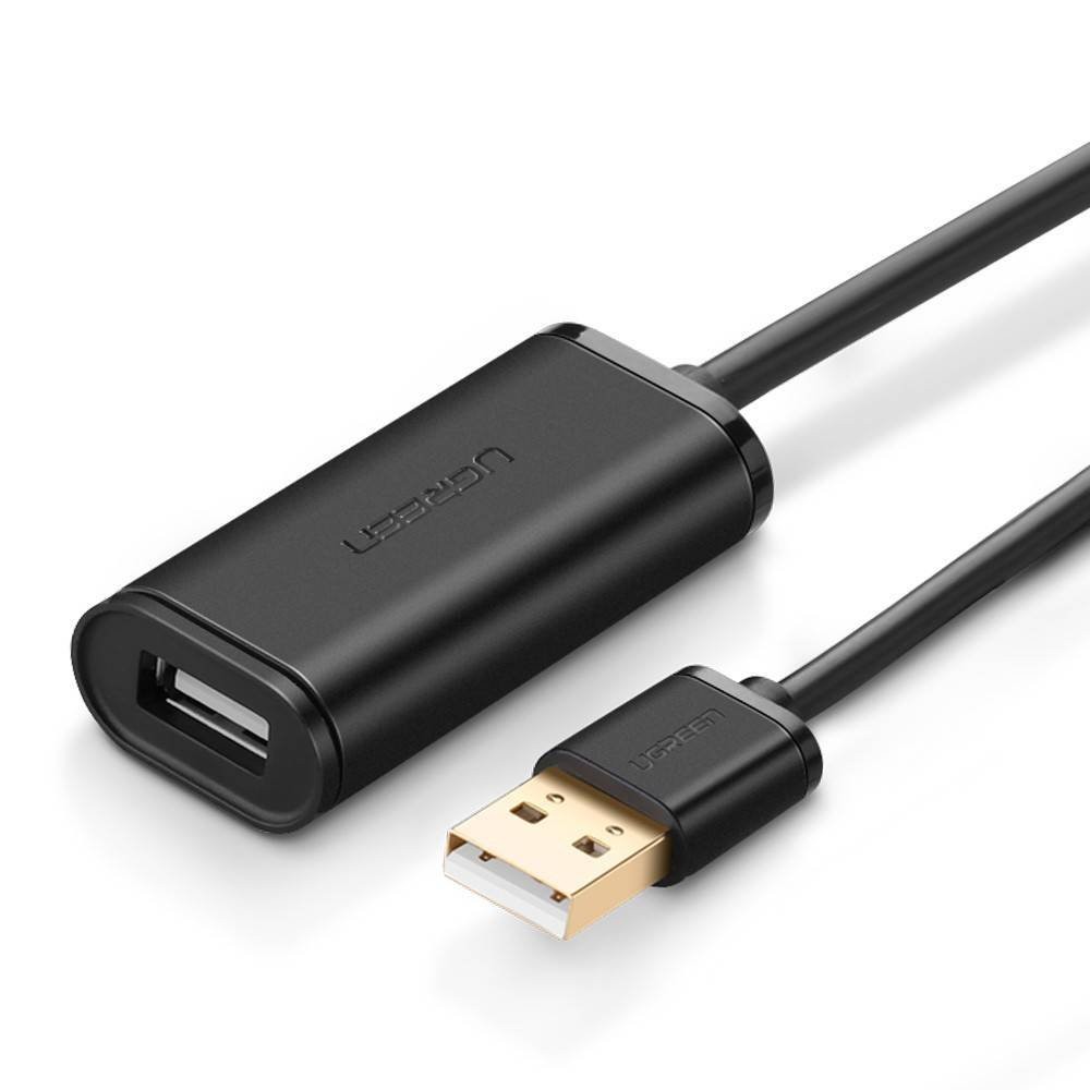 Фото - Кабель Ugreen Kabel przedłużający USB 2.0 US121 aktywny, 25m  KA-USB-UGRN (czarny)
