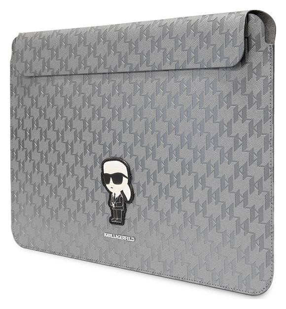 Фото - Сумка для ноутбука Karl Lagerfeld NFT Saffiano Monogram Ikonik Karl Sleeve 14''  TOR (Srebrny)