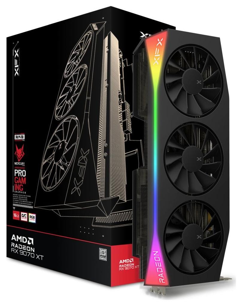 XFX Radeon RX 9070 XT Mercury Gaming Edition RGB 16GB OC GDDR6