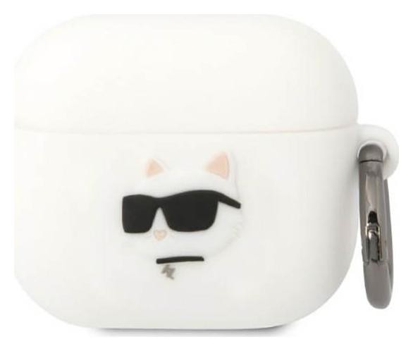 Фото - Чохол для навушників Karl Lagerfeld Silicone NFT Choupette Head 3D - Etui AirPods 3  TOR (biały)