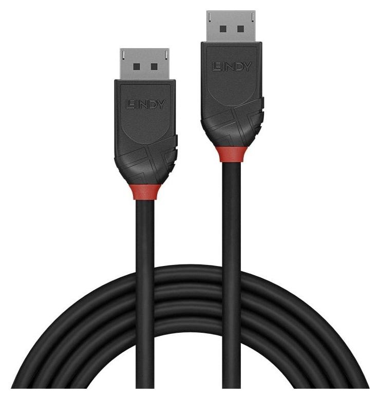 Фото - Кабель Lindy DisplayPort 1.2, Black Line 4K UHD M/M, czarny, 3m KA-AV-LNDY-0018 