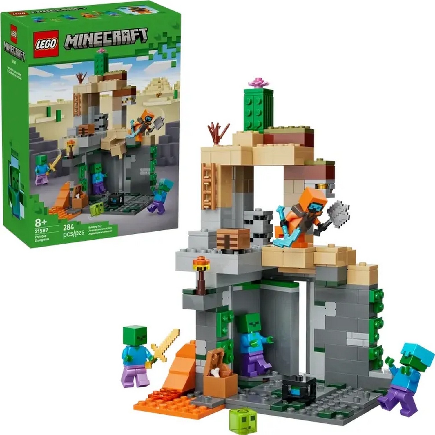 Klocki konstrukcyjne LEGO Minecraft 21587 Loch zombie
