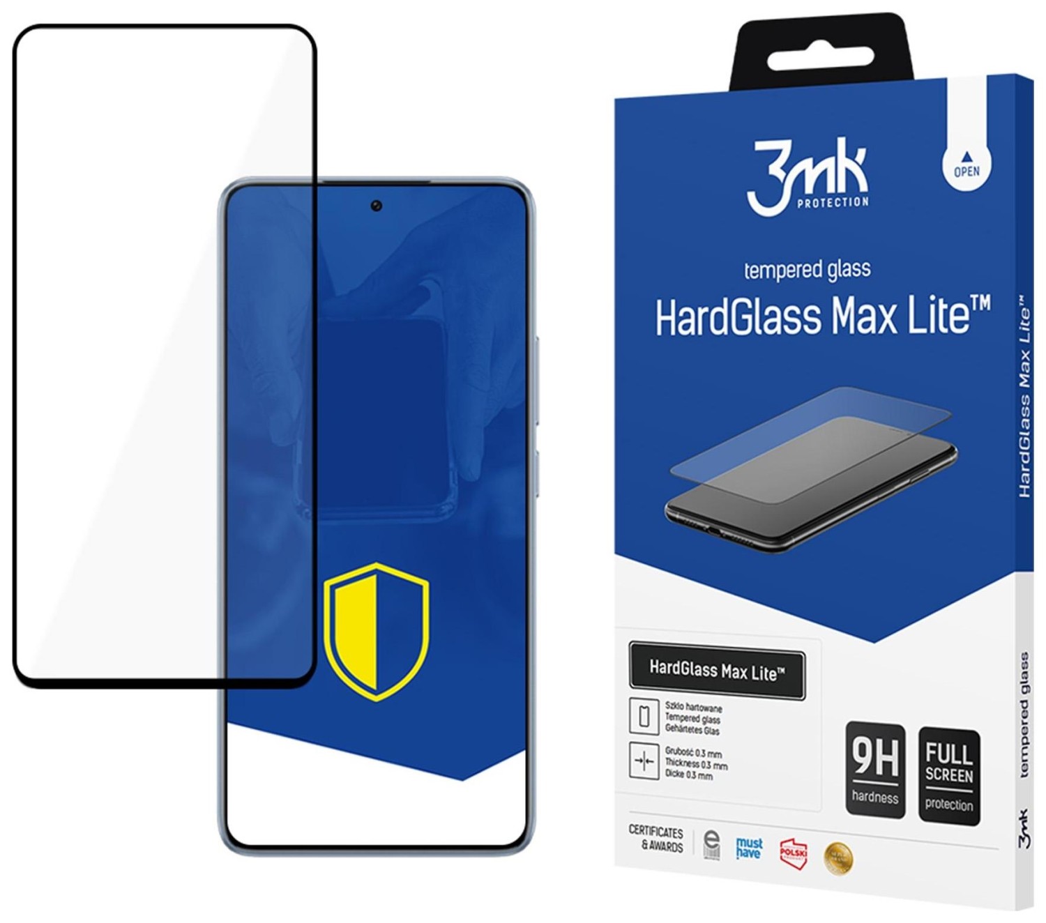 Фото - Захисне скло / плівка 3MK HardGlass Max Lite Black do Xiaomi 14T GS-FOL--4485 