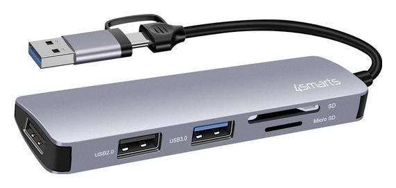 Zdjęcia - Kabel 4smarts Multiport Space Grey USB-OTH-273 