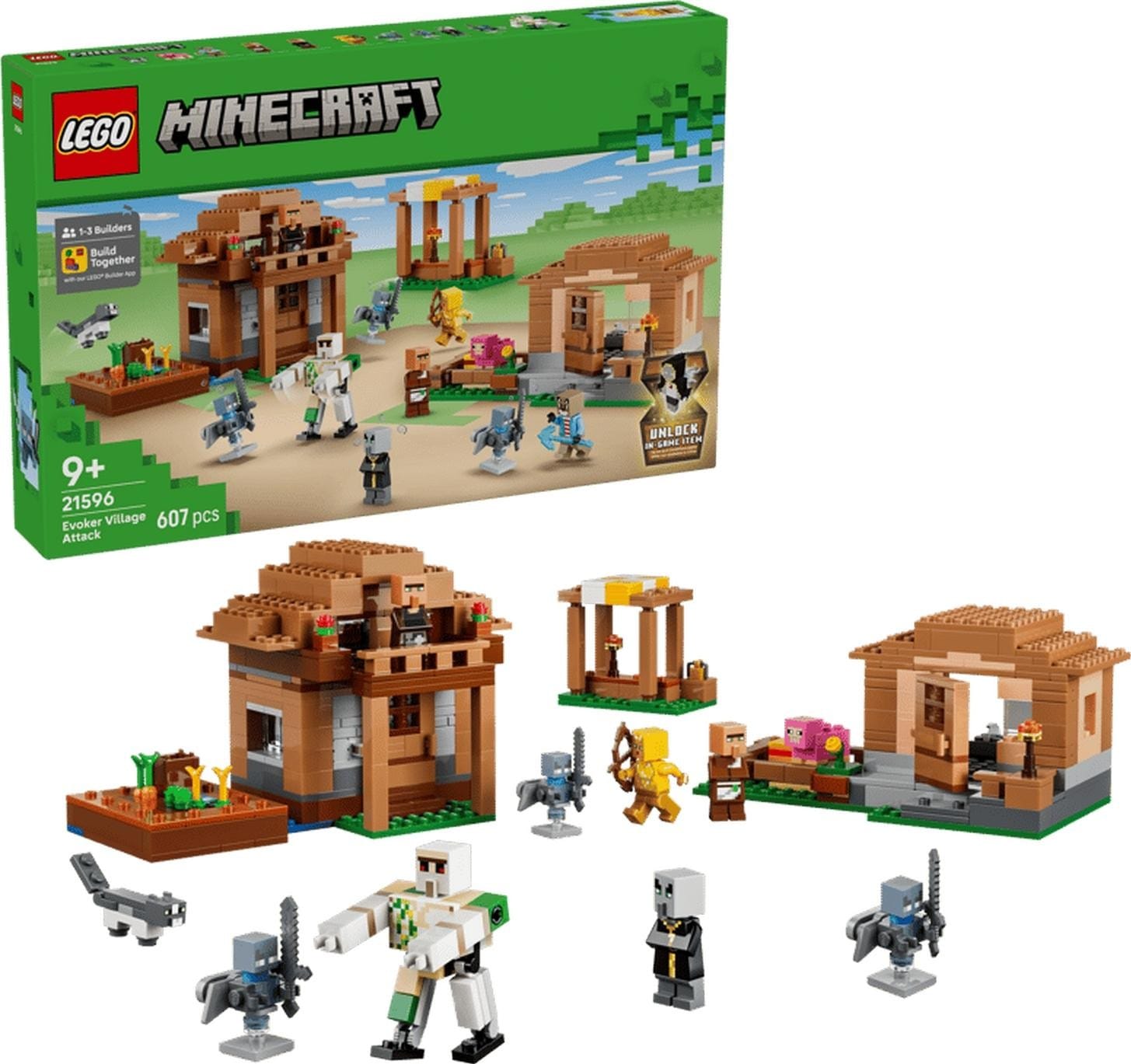 Klocki konstrukcyjne LEGO Minecraft 21596 Najazd przywoływaczy na wioskę