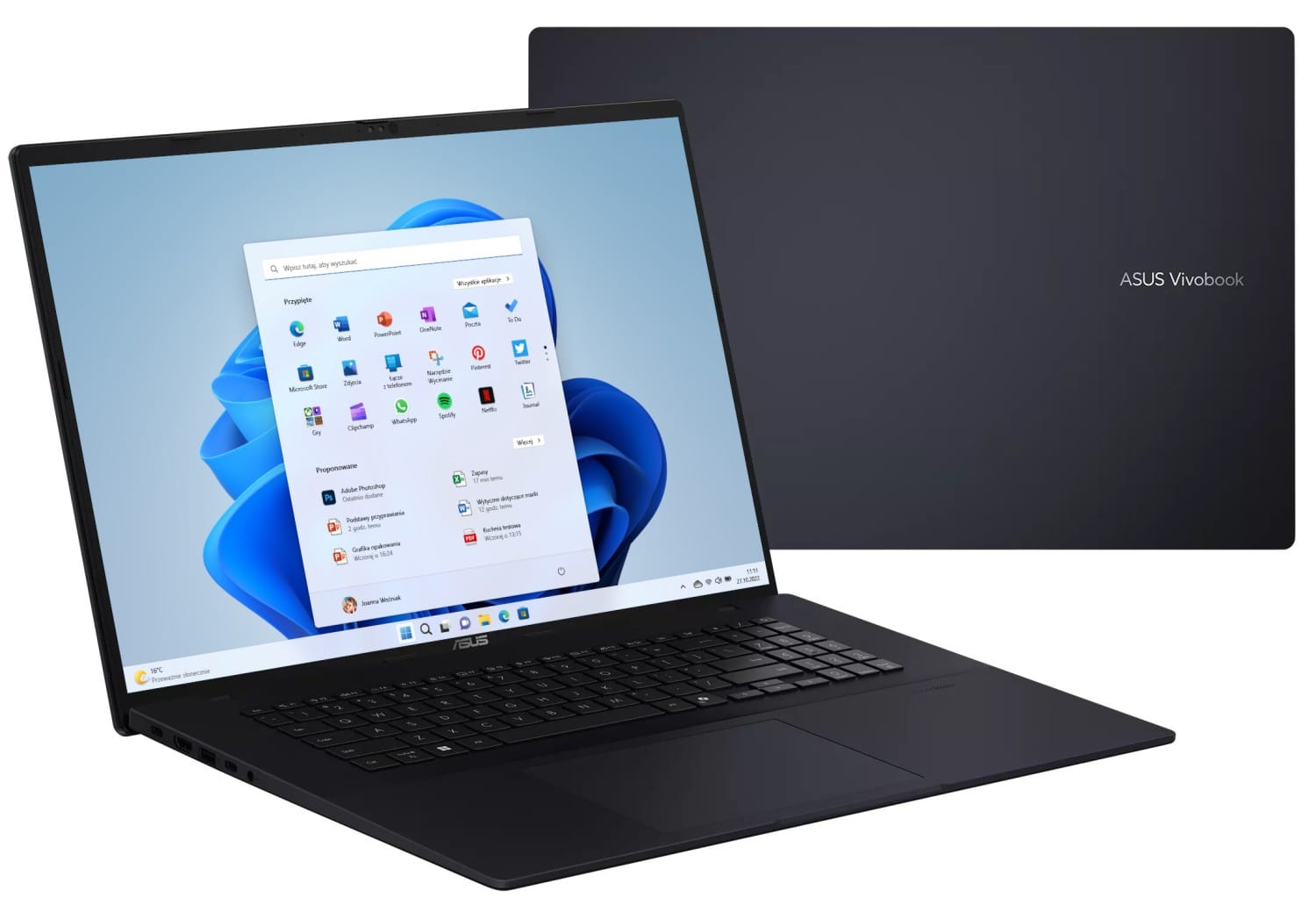 ASUS VivoBook 18 M1807GA-S8013W - Ryzen AI 7 445 | 18'' | 48GB | 4TB | W11H | Niebieski