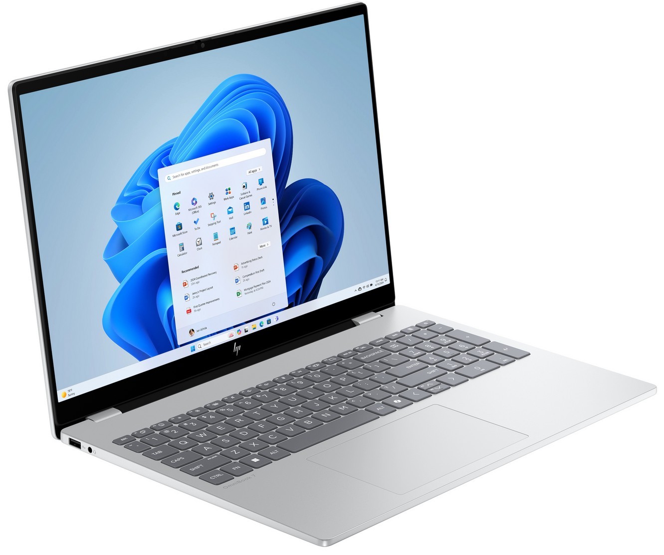 HP OmniBook 7 - Ultra 7 356H | 16'' 2K OLED 120Hz Dotyk | 24GB | 1TB | W11P | RTX5050 | Srebrny
