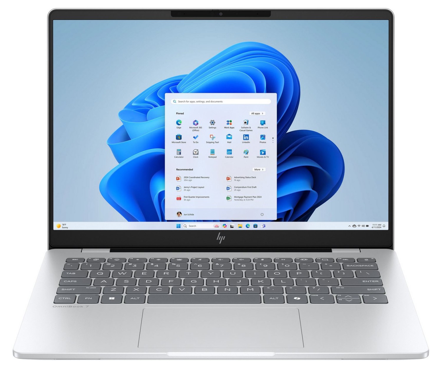 HP OmniBook 7 AI 14 - Ultra 7 255U | 14'' OLED | 16GB | 512GB | W11H | Srebrny