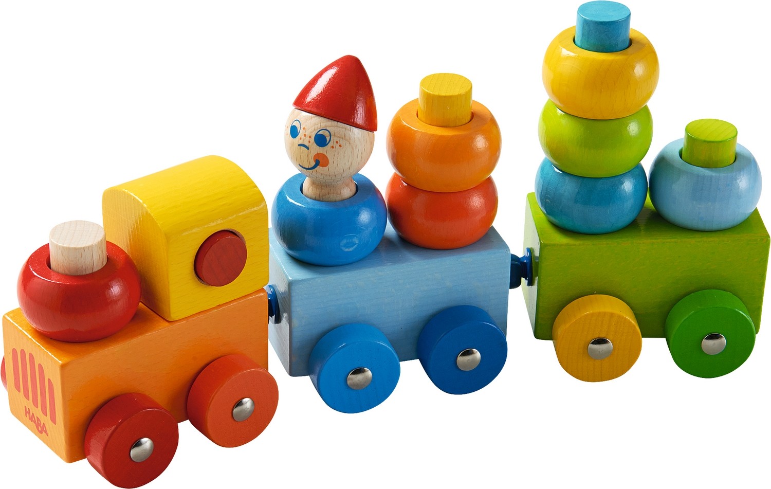 Zdjęcia - Pozostałe zabawki HABA Zabawka edukacyjna  Kolorowy Pociąg Odkrywców 5126 DZI-ZEDU--077 