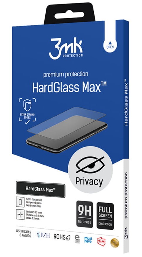 Zdjęcia - Szkło / folia ochronna 3MK Szkło ochronne  HardGlass Max Privacy do Apple iPhone Xs Black GS-FOL-3 