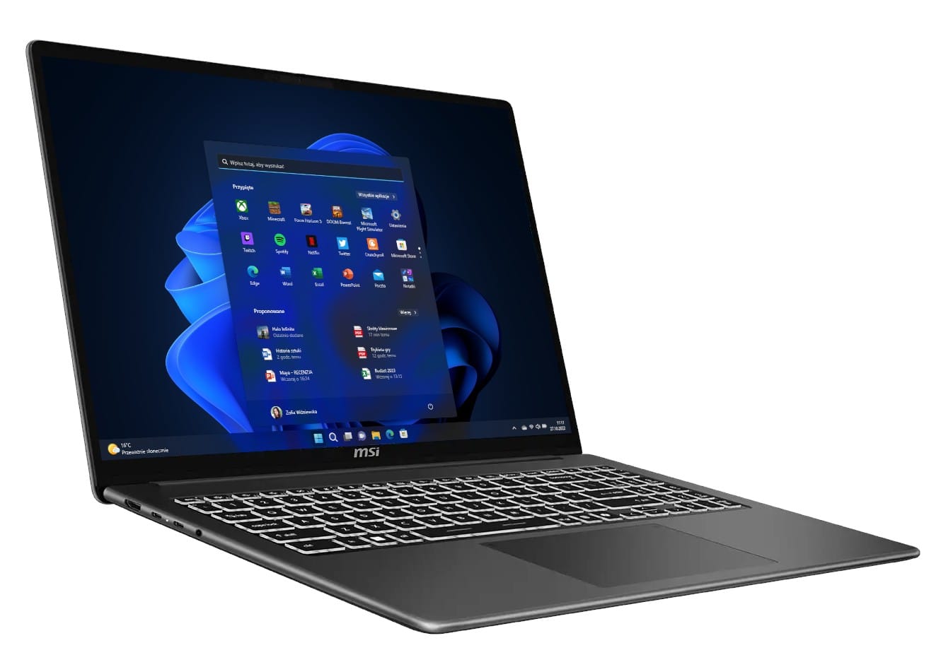 MSI Modern 16S AI+ G3MG-010PL Intel Core Ultra 7 355 | 16'' | 24GB | 1TB | W11P
