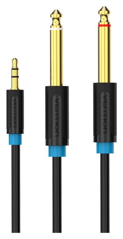 Zdjęcia - Kabel Vention Audio mini Jack 3.5mm na 2x Jack 6.35mm, 2m KA-AV-VNTN-0220 