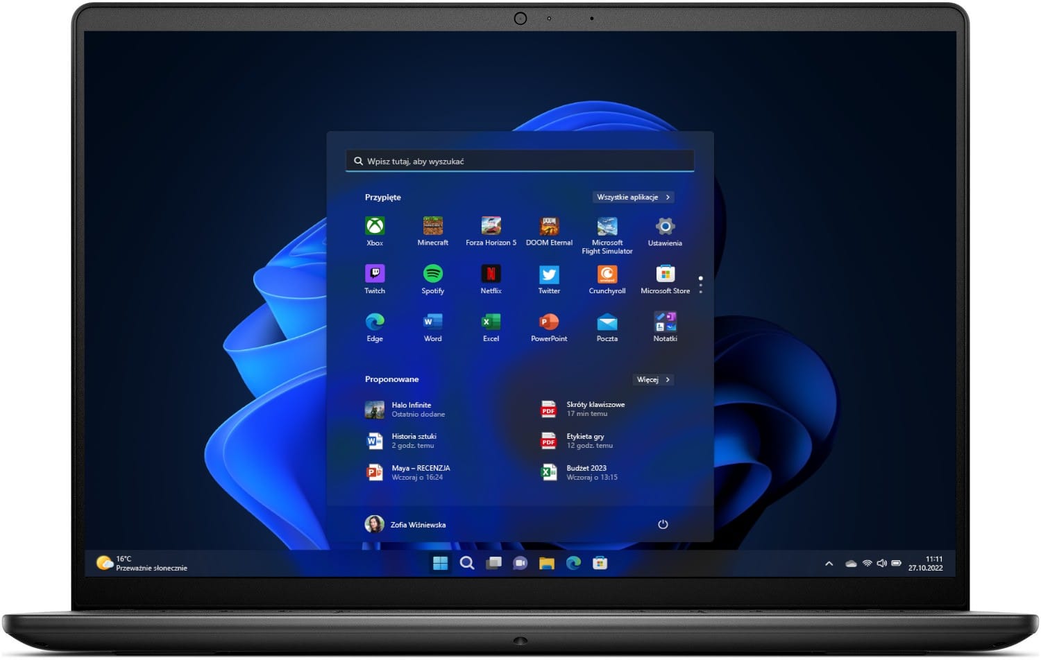 DELL 14 DC14255 - Ryzen 7 250 | 14'' | 16GB | 2TB | Win11Pro | Podsw. klawiatura | Czarny