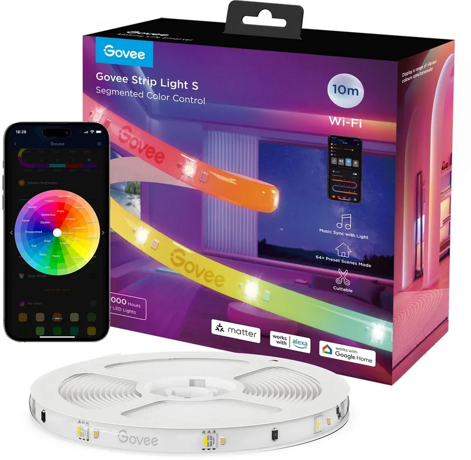 Govee H612C 10m | Taśma LED | Wi-Fi, Bluetooth, RGBIC