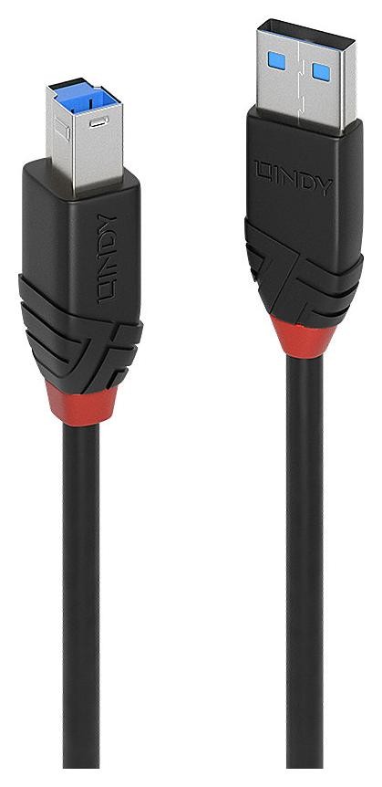 Zdjęcia - Kabel Lindy USB 3.0 A/M - USB B/M, Active Cable Slim 10m Czarny USB-LNDY-028 