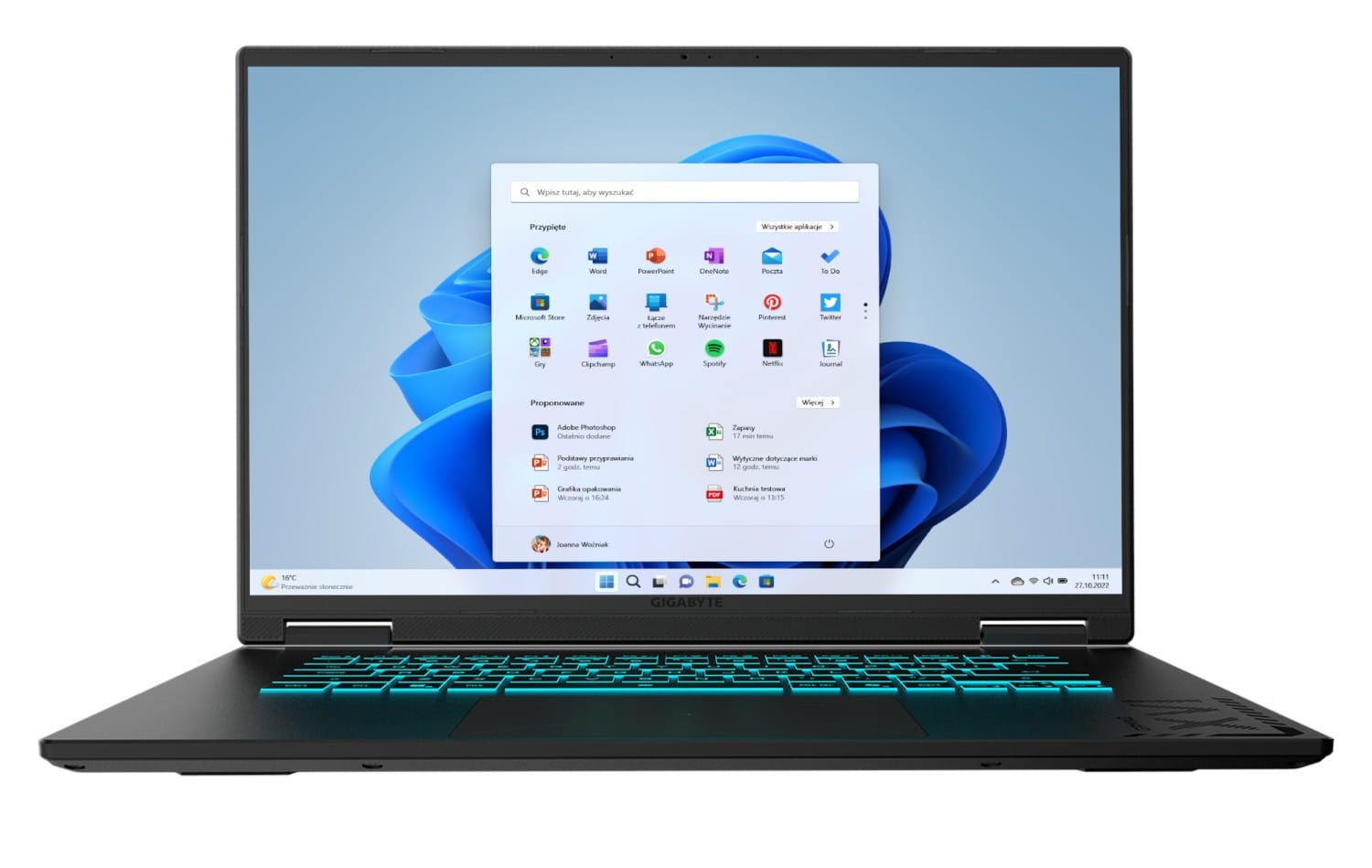 Gigabyte GAMING A16 PRO - Core 7 - 240H | 16''-165Hz QHD+ | 32GB | 1TB | W11H | RTX 5080