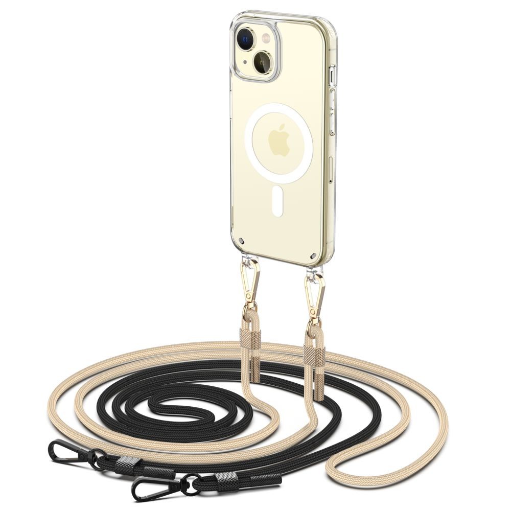 Фото - Чохол Tech-Protect Flexair Chain Magsafe do iPhone 15 czarno-beżowy TOR-GSM-THPR 