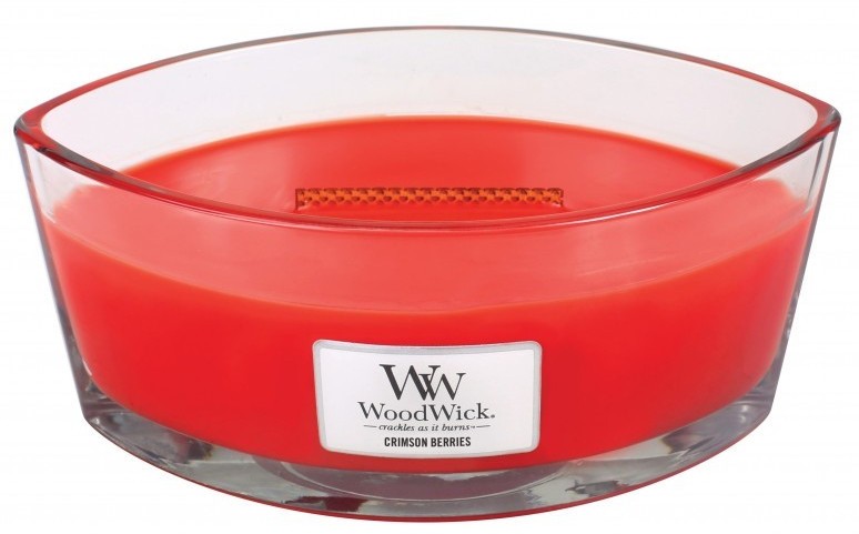 Świeczka elipsa WoodWick Crimson Berries Elipsa 453,6g