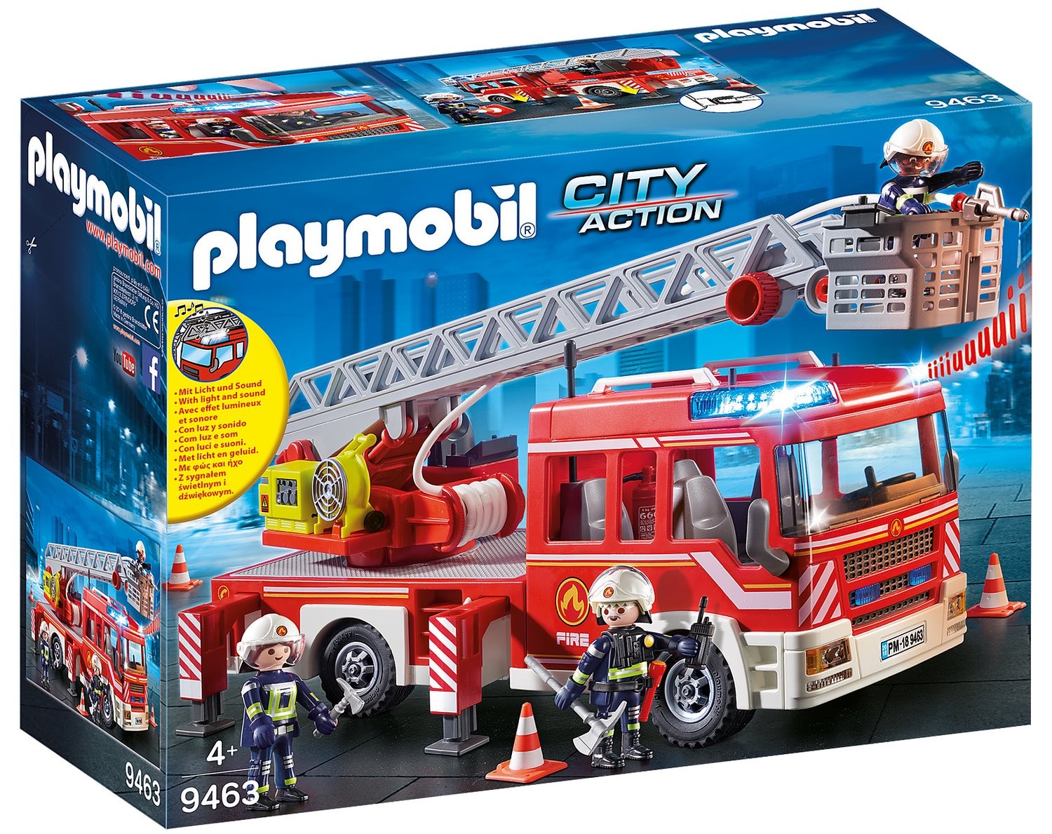 Klocki konstrukcyjne Playmobil City Action 9463 Samochód strażacki z drabiną