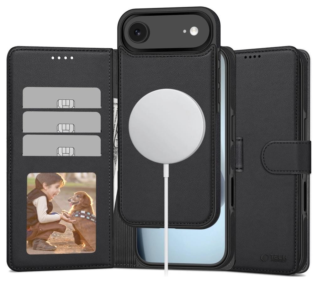 Etui z klapką Tech-Protect Wallet Magsafe iPhone 17 Air matte black