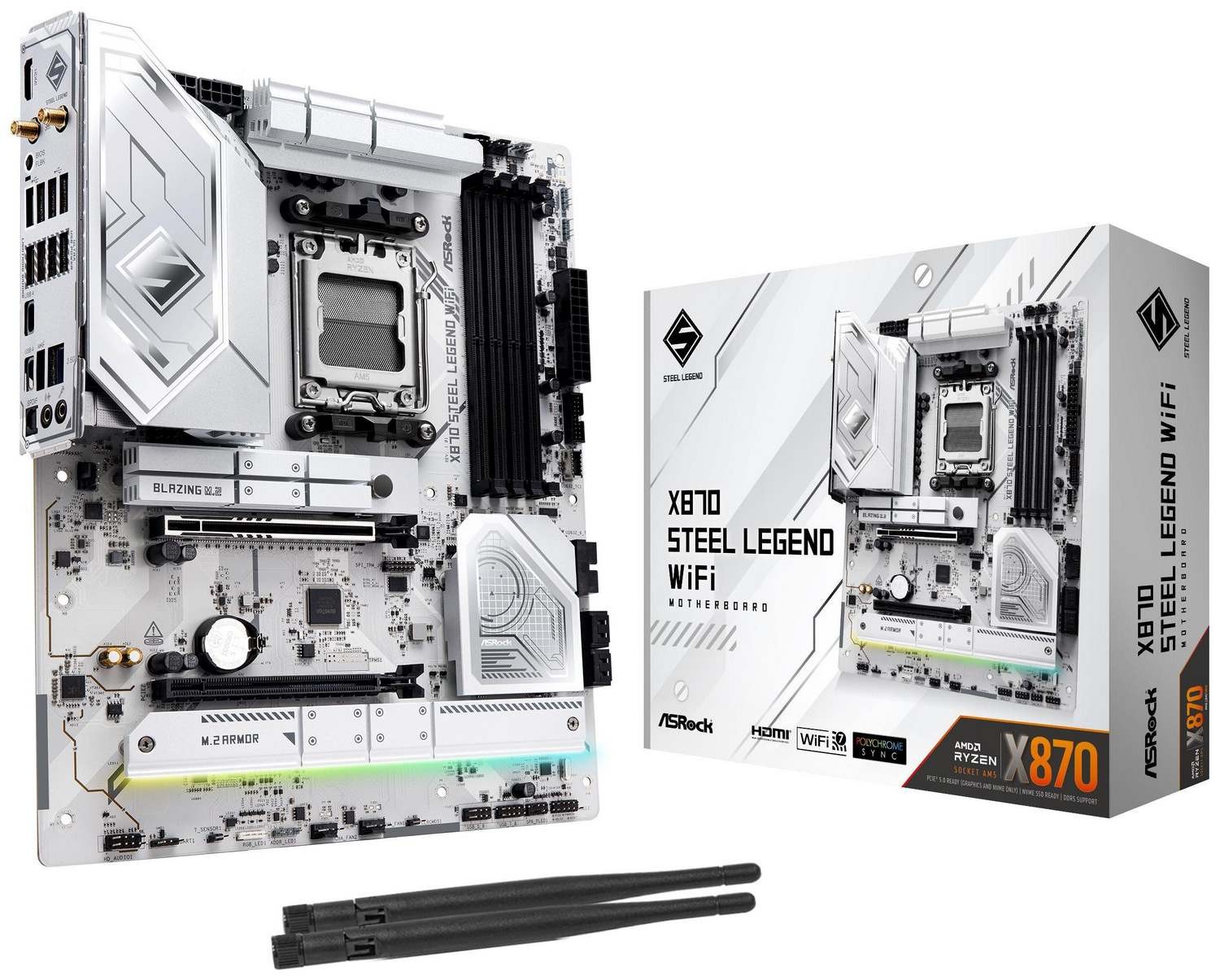 Фото - Материнська плата ASRock X870 Steel Legend WiFi PL-AM5-ASR-042 