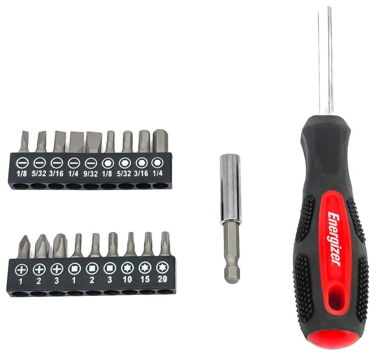 Imbus,kwadrat/ robertson,philips (krzyżak),płaski,torx Energizer 3SK02+ bity