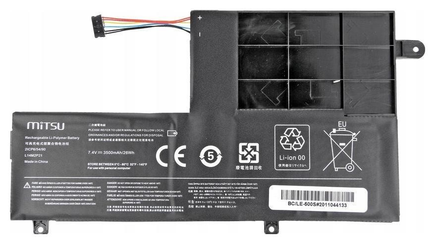 Zdjęcia - Akumulator do laptopa MITSU Zamiennik  do Lenovo 500S-14ISK 3500 mAh  7.4 Volt NB-B-MTBT-01 (25Wh)