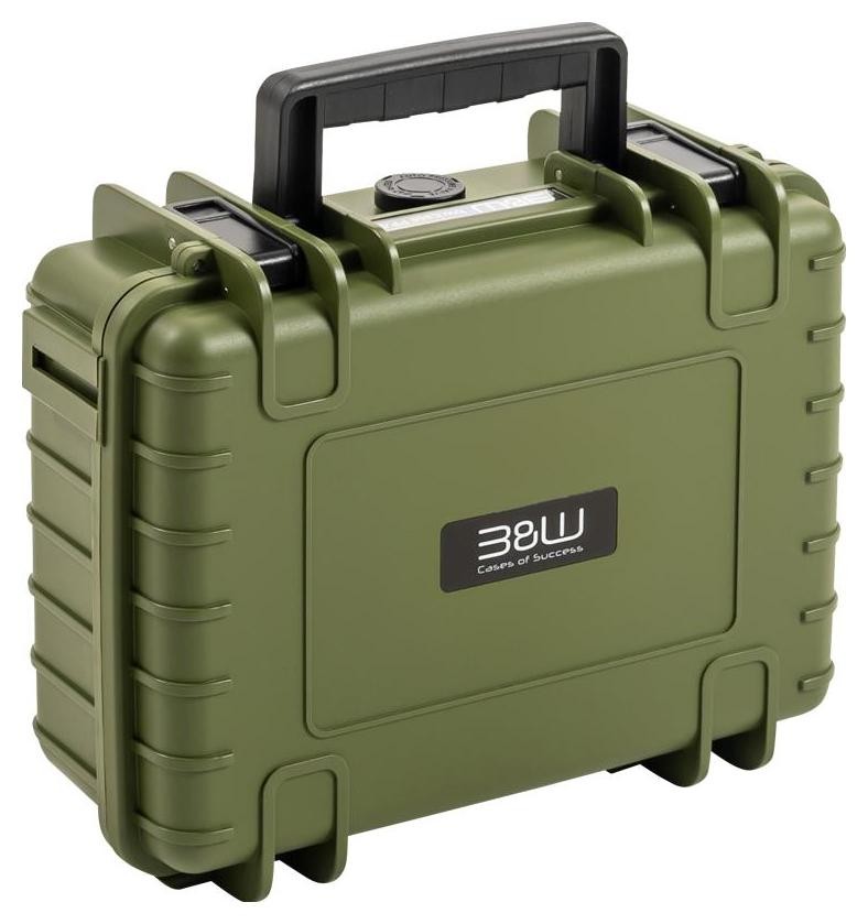 Walizka B&W Outdoor Cases Type 1000 ciemnozielona z pianką
