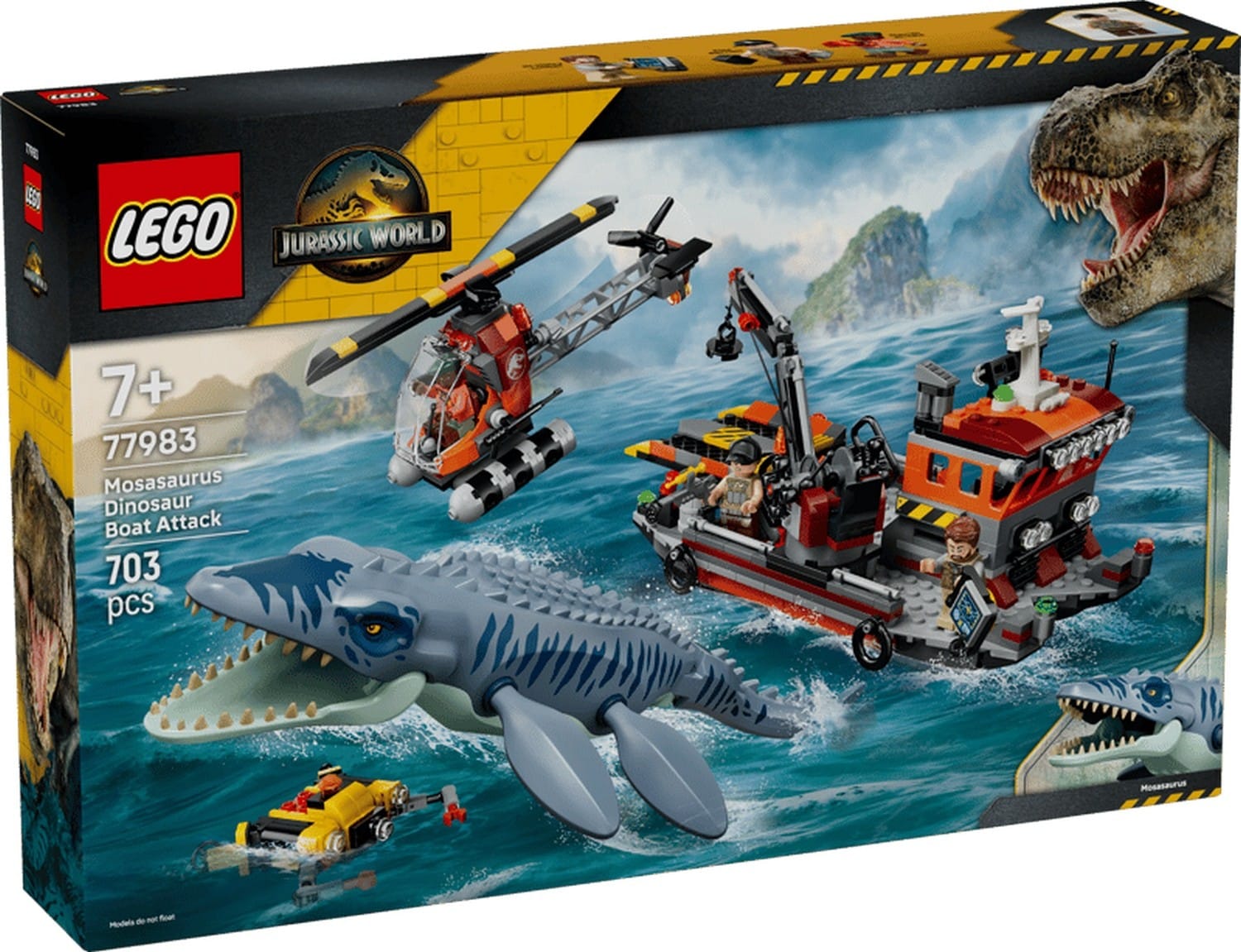 Klocki konstrukcyjne LEGO Jurassic World 77983 Atak mozazaura na łódź