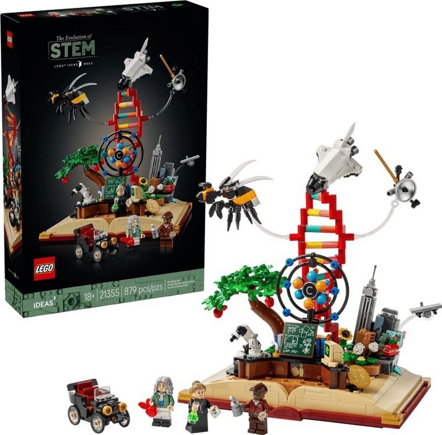 Klocki konstrukcyjne LEGO Ideas 21355 Ewolucja przedmiotów ścisłych