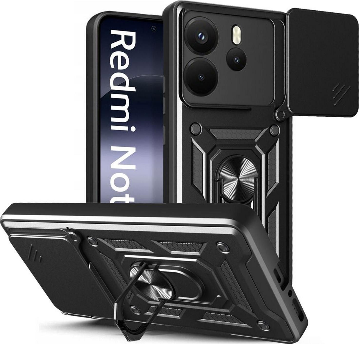 Etui typu plecki Tech-Protect Camshield Pro Xiaomi Redmi Note 14 4G czarny matowy