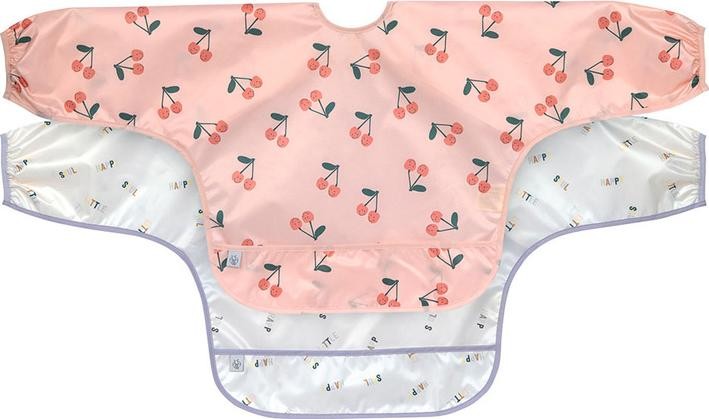 Zestaw śliniaków z długim rękawem 6 m+ Happy Fruits Cherry