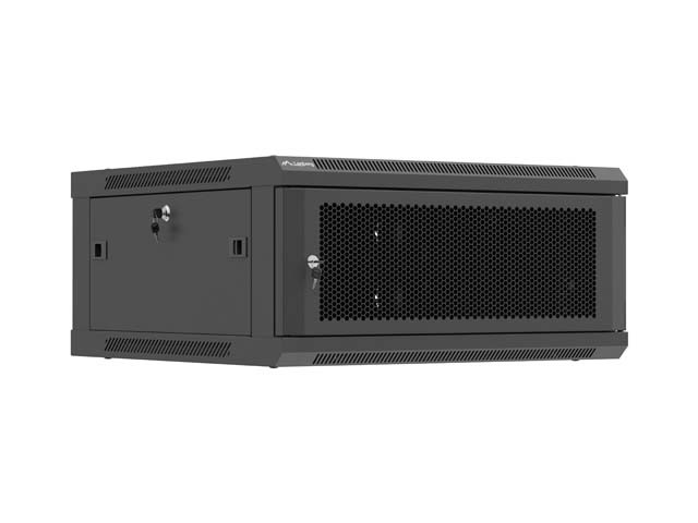 Zdjęcia - Szafa serwerowa Lanberg Wisząca  szafa rack wisząca 19'' 4U 600X600 czarna drzwi perforowane NET-PR-LBG-340 