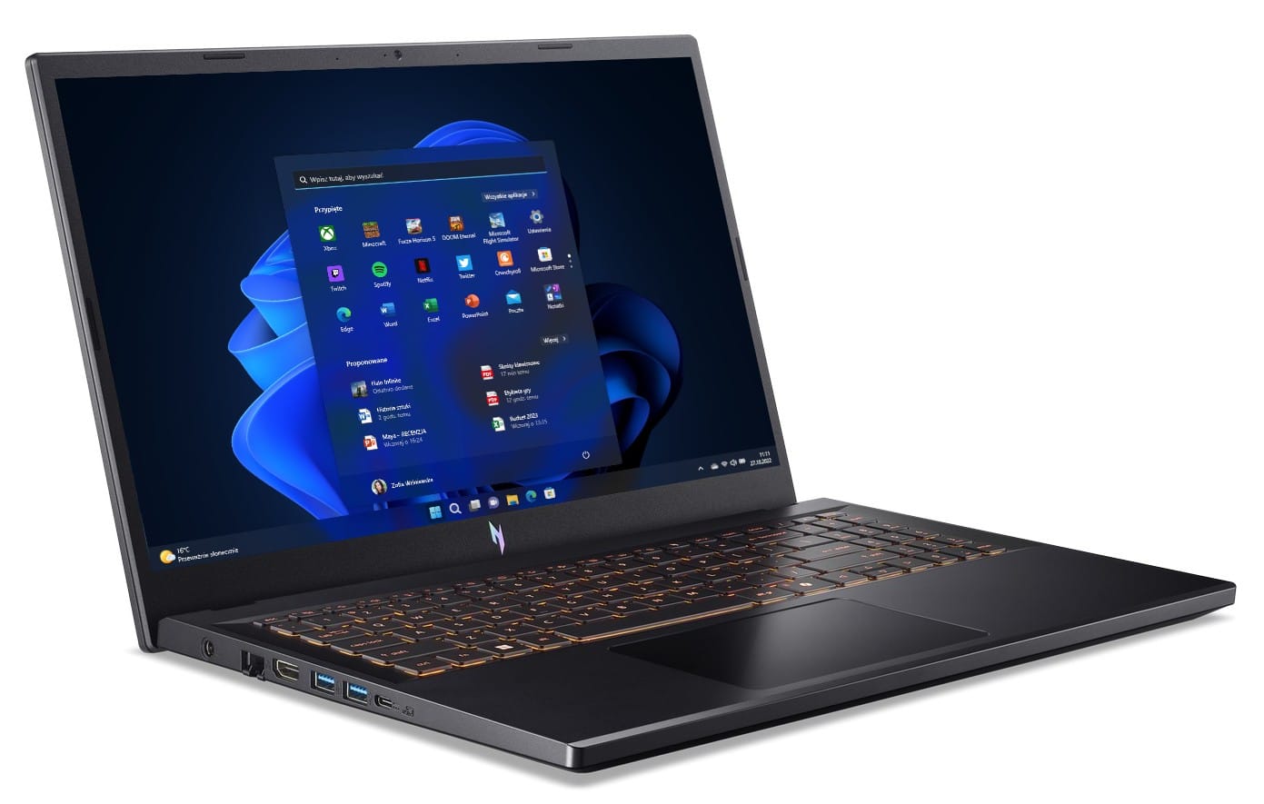 Acer Nitro V 15 AI - Ryzen 7 7445HS | 15,6'' | 32GB | 1TB | W11P | RTX 3050
