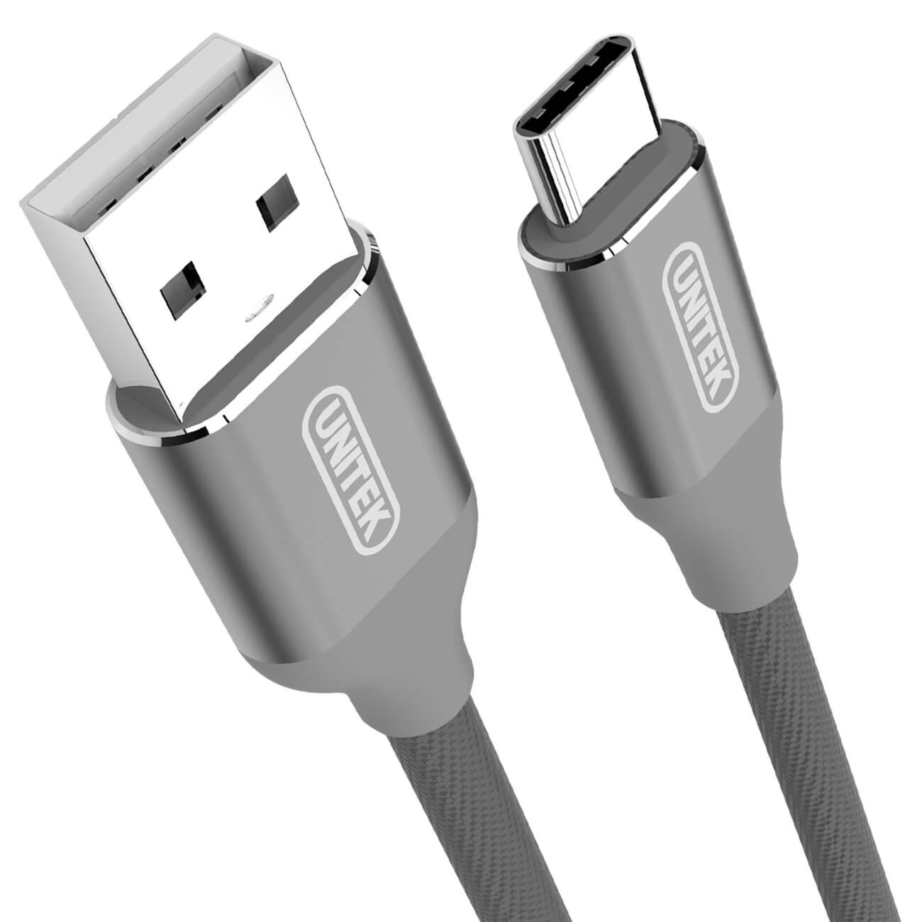 Zdjęcia - Kabel Unitek USB-A - USB-C 1.0m szary KA-USB-UNI-039 