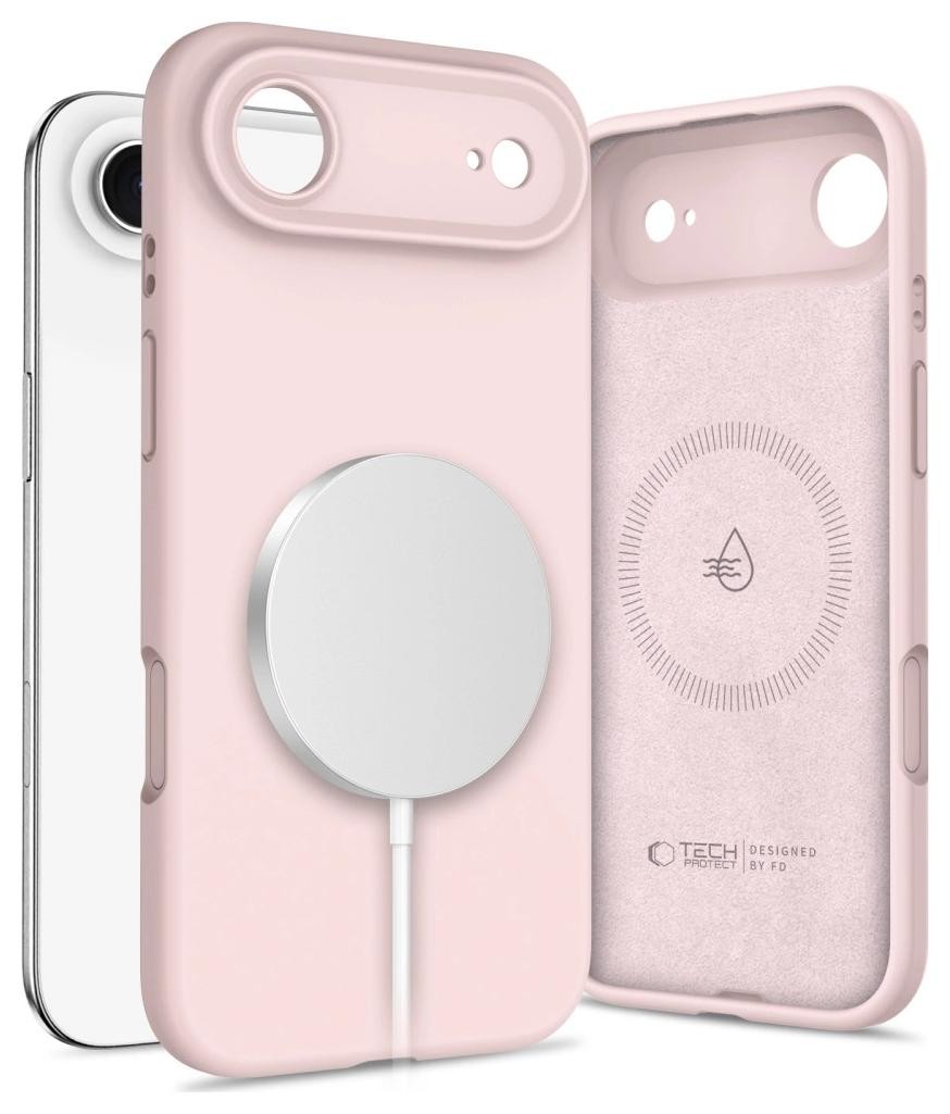 Etui typu plecki Tech-Protect Silicone Magsafe iPhone 17 Air pink pearl