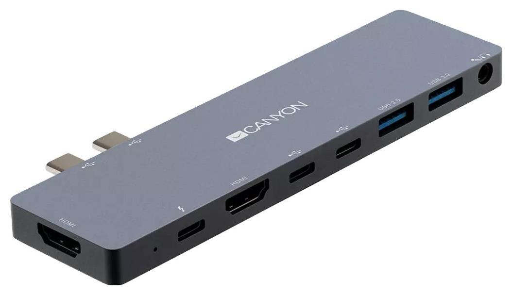Zdjęcia - Czytnik kart pamięci / hub USB Canyon DS-8 do MacBook Pro/Air 8w1 Szara NB-DOK-CNY-008 