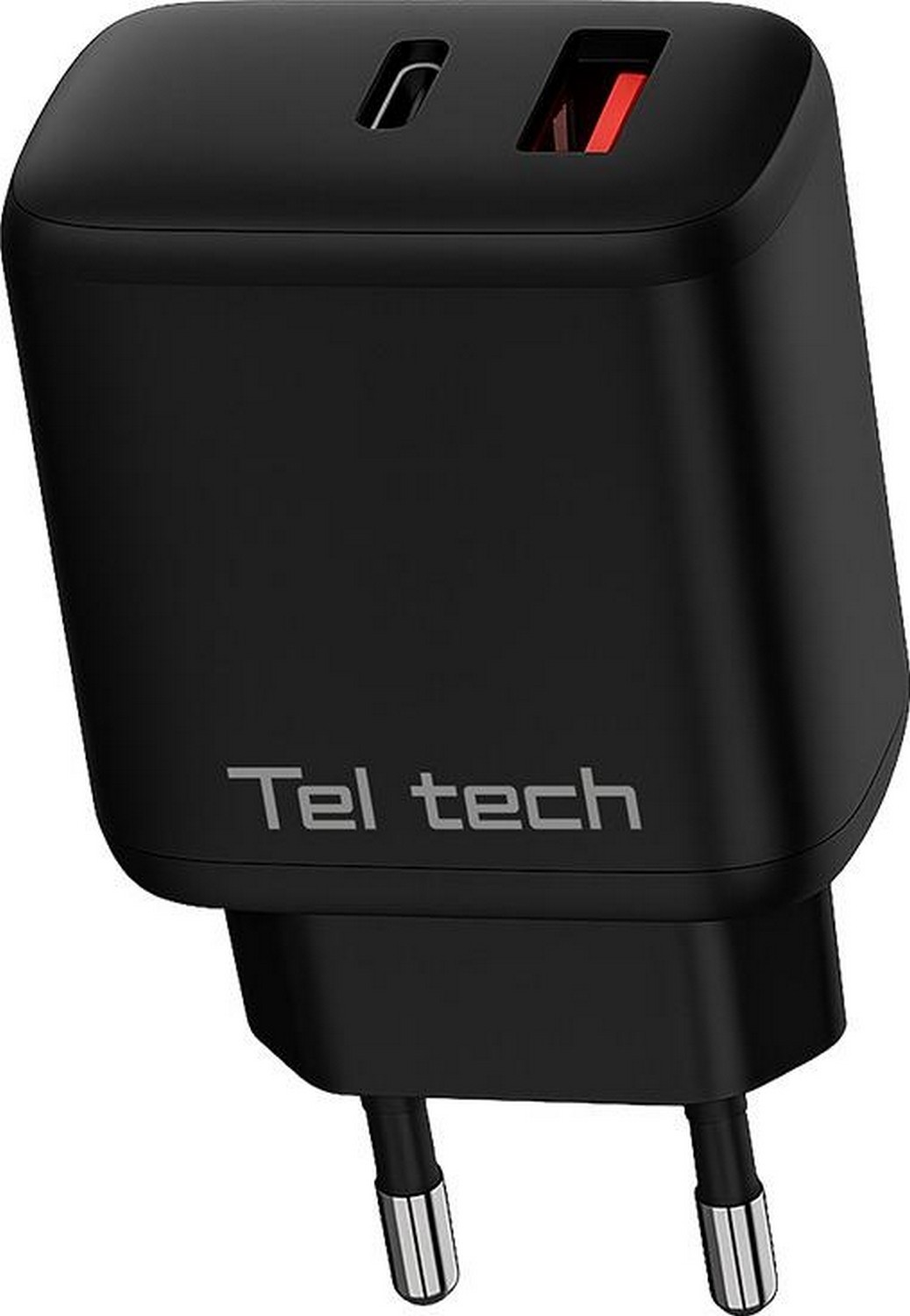 Teltech ładowarka sieciowa GaN USB / Typ-C 45W czarny TCH-03