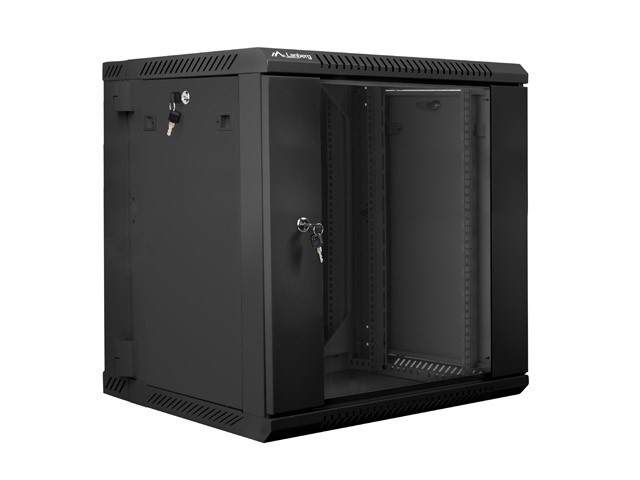 Zdjęcia - Szafa serwerowa Lanberg Wisząca  szafa rack wisząca dwusekcyjna 19'' 12U 600X600 czarna NET-PR-LBG-001 