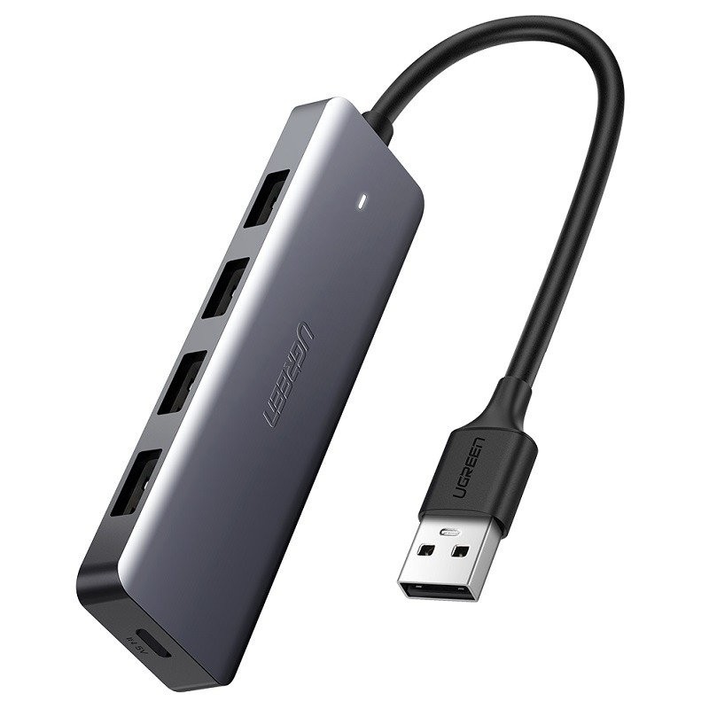 Zdjęcia - Kabel Ugreen 4w1 USB do 4x USB 3.0 + USB-C szary USB-UGRN-012 